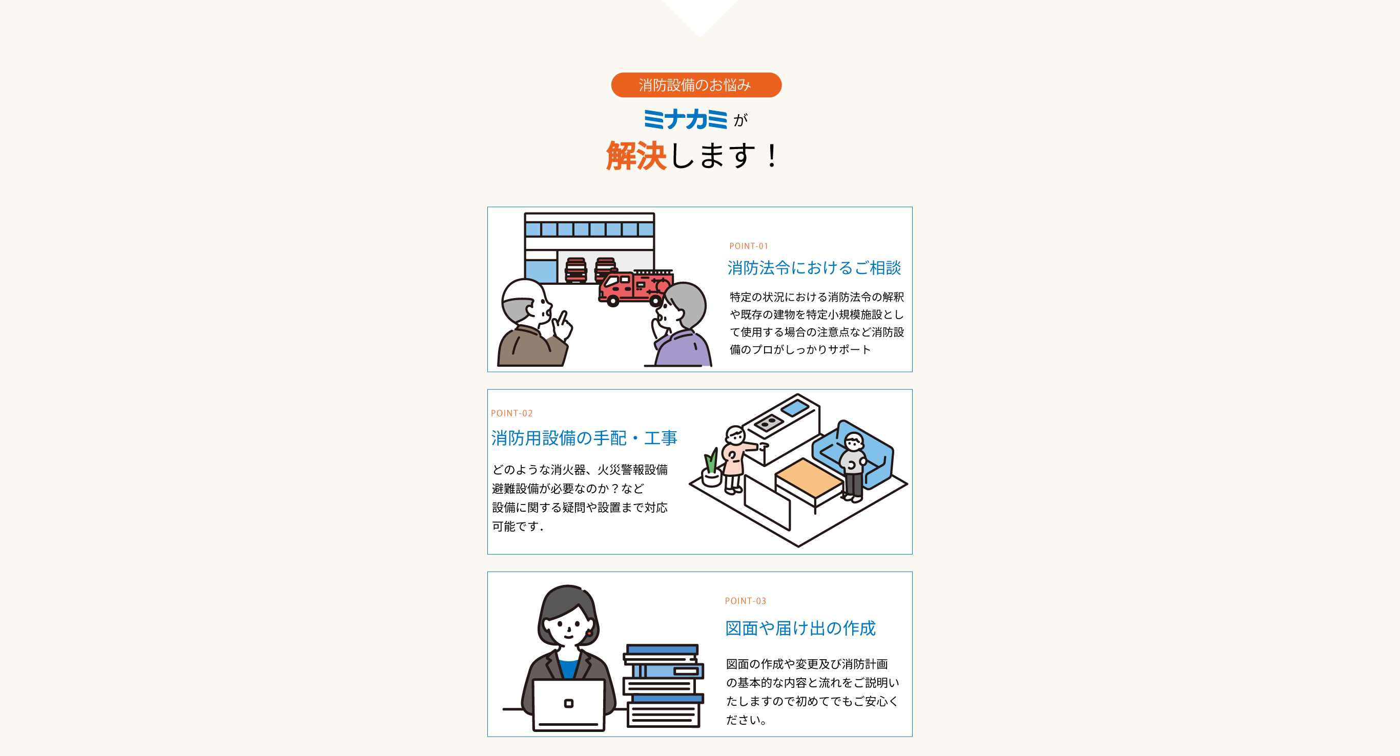 消防設備の悩み解決